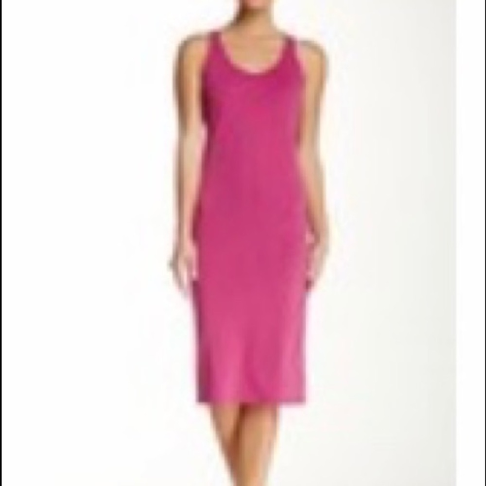 Raspberry midi tank dress